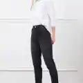 Yüksek bel mont jean pantolon