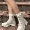 Yuran Bej Cilt Bağcıklı Bot