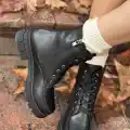 Yuran Siyah Cilt Bağcıklı Bot