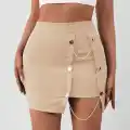 Zincirli mini şortlu etek s241008