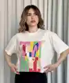 Baskılı crop tişört