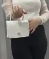 Beyaz cilt krash çanta