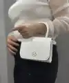 Beyaz cilt krash çanta
