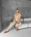 Bluz şalvar takım bej s255841