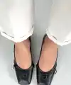 Cande Siyah Cilt Topuklu Ayakkabı