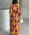 Çiçek baskılı elbise