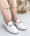 Guart Beyaz Rugan Babet Ayakkabı