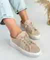 Guji Bej Kot Bağcıklı Spor Ayakkabı