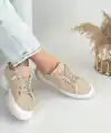 Guji Bej Kot Bağcıklı Spor Ayakkabı