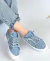 Guji Mavi Kot Bağcıklı Spor Ayakkabı