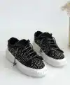 Guji Siyah Kot Bağcıklı Spor Ayakkabı