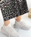 Jindy Bej Triko Bağcıklı Spor  Ayakkabı