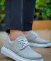 KB-003 Kuback Gri Süet Bağcıklı  Günlük Erkek Ayakkabı