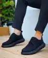 KB-003 Kuback Siyah Süet Siyah Taban Bağcıklı  Günlük Erkek  Ayakkabı