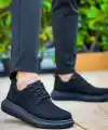 KB-003 Kuback Siyah Süet Siyah Taban Bağcıklı  Günlük Erkek  Ayakkabı