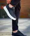 KB-005 Kuback Siyah Cilt Bağcıklı  Günlük Erkek  Ayakkabı