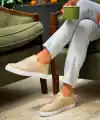 KB-101 Kuback Bej Triko Bağcıklı Günlük Erkek Ayakkabı