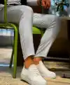 KB-101 Kuback Beyaz Triko Bağcıklı Günlük Erkek Ayakkabı