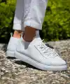 KB-112   Kuback Beyaz Triko Bağcıklı  Günlük Erkek  Ayakkabı