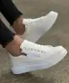 KB-309  Kuback Beyaz Fermuar Ve Bağcıklı  Günlük Erkek  Ayakkabı