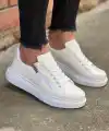 KB-309  Kuback Beyaz Fermuar Ve Bağcıklı  Günlük Erkek  Ayakkabı