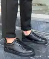 KB-BX1  Kuback Siyah Cilt Yüksek Siyah Taban Günlük Erkek Ayakkabı