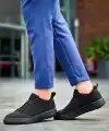 KB-X204 Kuback Siyah Keten Siyah Yüksek Taban Günlük Erkek Spor Ayakkabı
