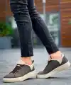 KB-X204 Kuback Taba Bej Keten Bej Yüksek Taban Günlük Erkek Spor Ayakkabı