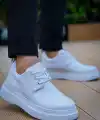 KB-X3  Kuback Beyaz Cilt Bağcıklı  Günlük Erkek  Ayakkabı