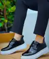 KB-X3  Kuback Siyah Rugan  Bağcıklı  Günlük Erkek  Ayakkabı