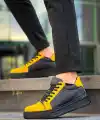 KB-X46 Kuback Siyah Sarı Yüksek Siyah Taban Günlük Spor Ayakkabı