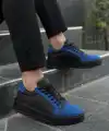 KB-X46 Kuback Siyah Sax Mavi Yüksek Siyah Taban Günlük Spor Ayakkabı