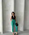 Kemerli havuç pantolon