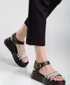 Lalen Siyah Kemerli Sandalet