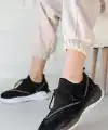 Liney Siyah Rugan Bağcıklı Spor Ayakkabı