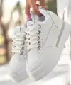 Lulu Beyaz Cilt Bağcıklı Spor Ayakkabı