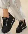 Lulu Siyah Cilt Bağcıklı Spor Ayakkabı