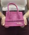 Luxe pembe cilt çanta