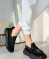 Meoli Siyah Paraşüt Siyah Tabanlı Spor Ayakkabı