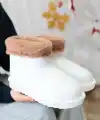 Mordi Beyaz Oval Burunlu Su Geçirmez İçi Kürklü  Bot