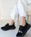 Nikeo Siyah Paraşüt Siyah Tabanlı Spor Ayakkabı