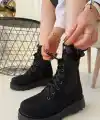 Niori Siyah Süet Bağcıklı Bot