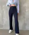 Önü cumalı ithal krep pantolon