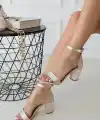 Riwen Bej Saten Topuklu Ayakkabı