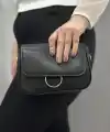 Siyah cilt mossi çanta