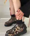 Teop Leopar Rugan Bağcıklı Babet Ayakkabı
