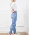 Yüksek bel mom jean pantolon
