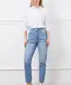 Yüksek bel mom jean pantolon