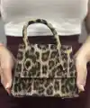 luxe leopar cilt çanta