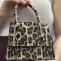luxe leopar cilt çanta